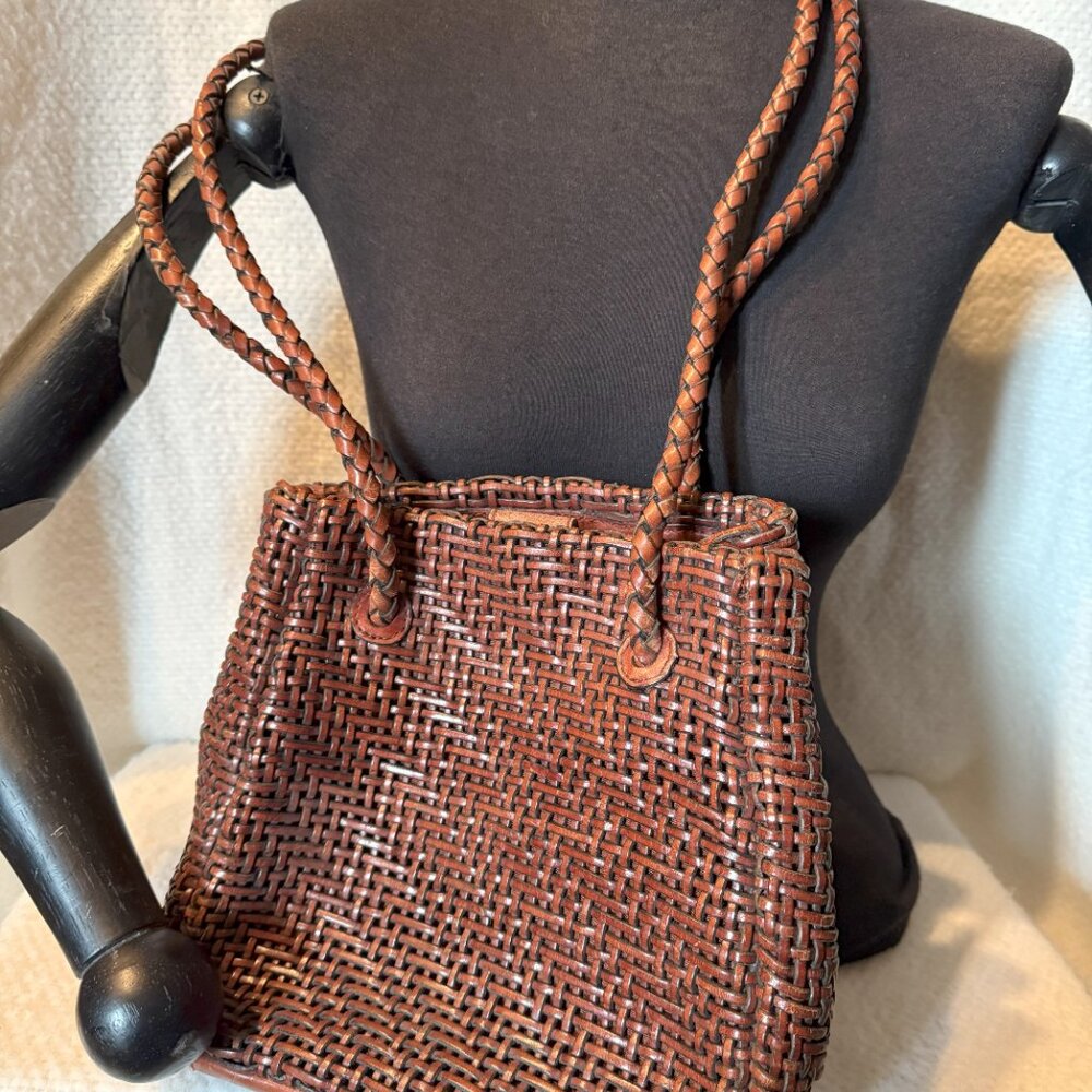Vintage Cee Klein Brown Basket Weave
